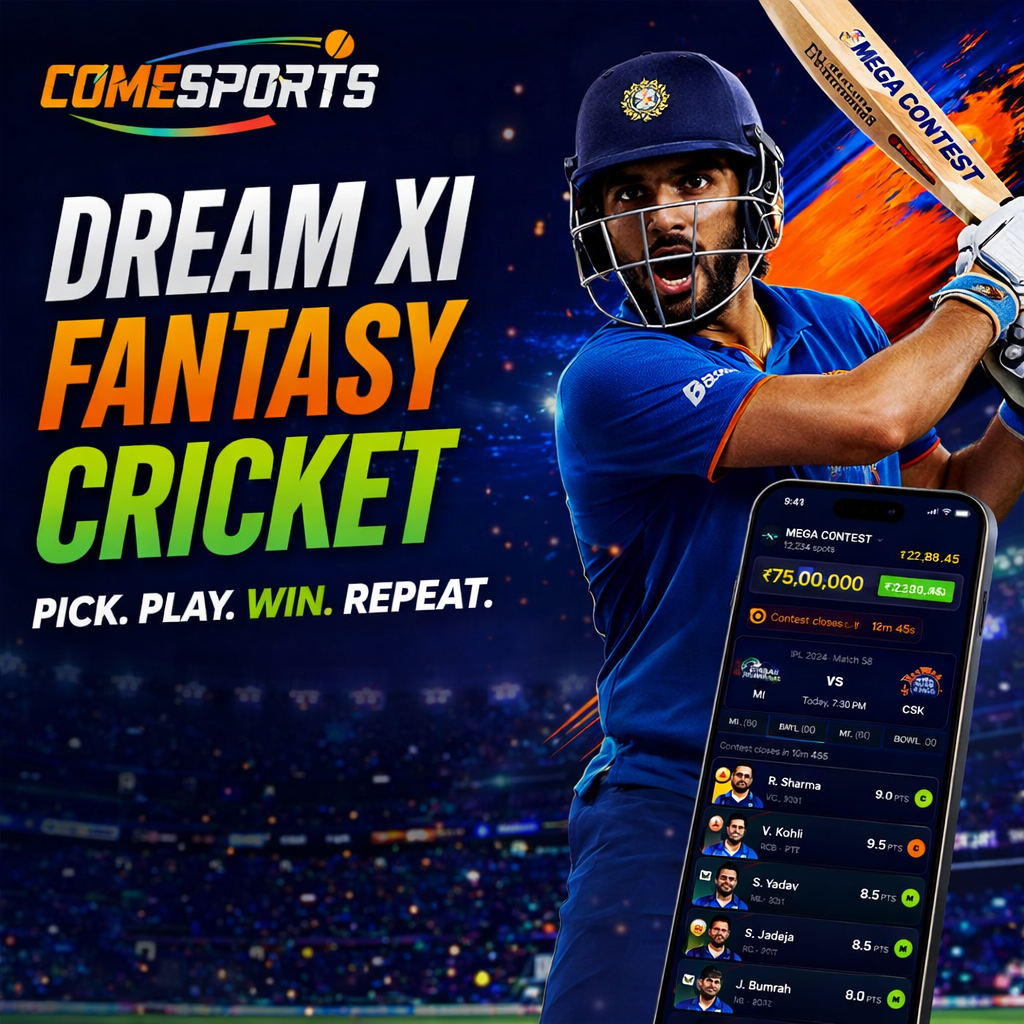 Fantasy 11 App Dream XI fantasy cricket ad visual